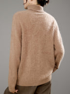 Marceline | Women's Brushed Cashmere Wool Turtleneck Sweater
