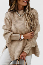 Kalyzziah | Women's Chunky Knit Mock Neck Sweater