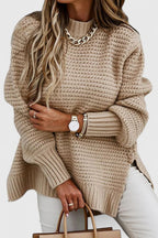 Kalyzziah | Women's Chunky Knit Mock Neck Sweater