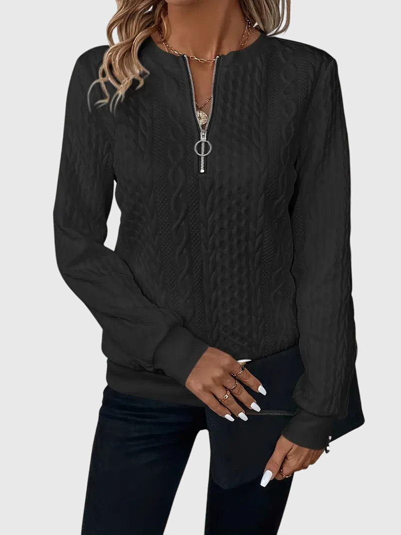 Nora | Women's Cable Knit Quarter-Zip Jumper