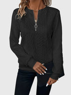Nora | Women's Cable Knit Quarter-Zip Jumper