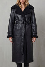 Giselle | Women's Oversized Belted Faux Shearling Coat