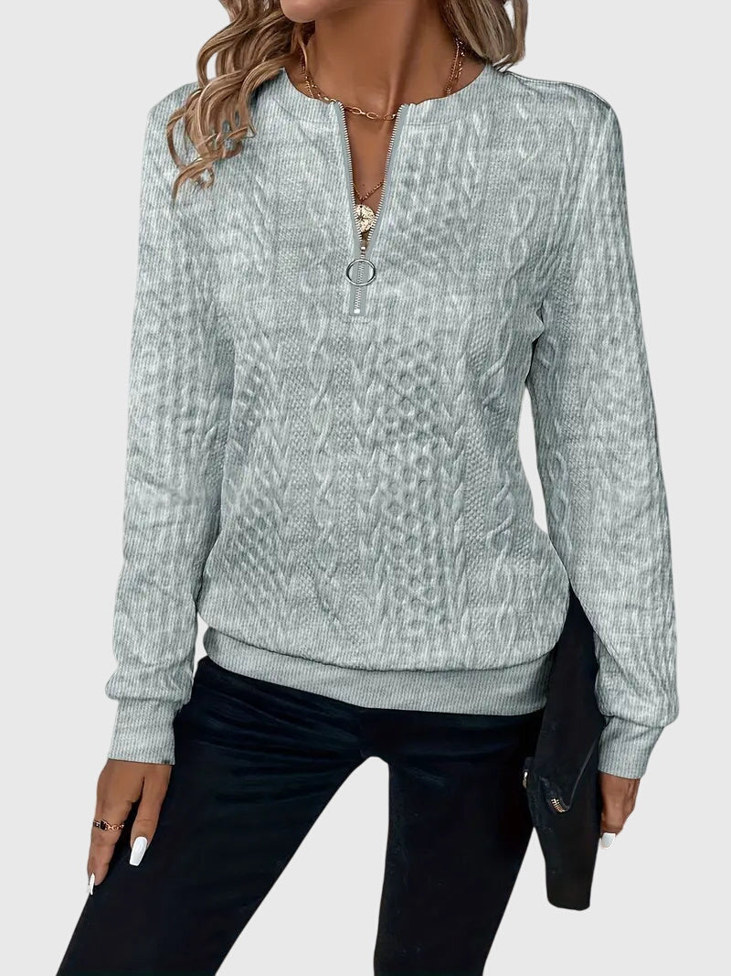 Nora | Women's Cable Knit Quarter-Zip Jumper