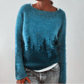 Adeline | Women's Deep V-Neck Ribbed Collar Sweater