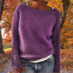 Sylvie | Women's Boat Neck Layered Knit Jumper