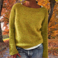 Sylvie | Women's Boat Neck Layered Knit Sweater