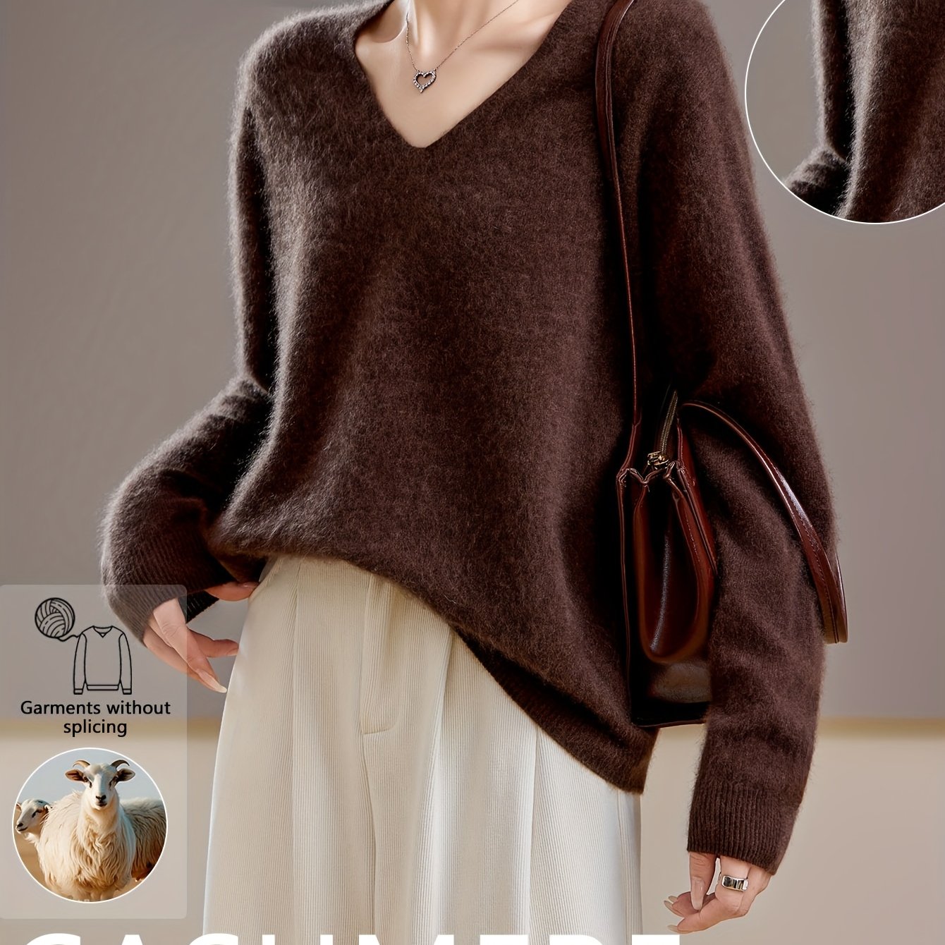 Colette | Women's Cashmere Wool Blend V-Neck Sweater