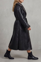 Giselle | Women's Oversized Belted Faux Shearling Coat