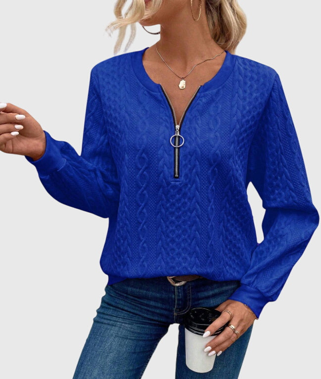 Nora | Women's Cable Knit Quarter-Zip Jumper