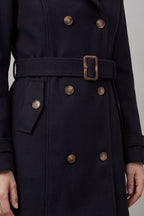 Hélène | Women's Hooded Double Breasted Trench Coat