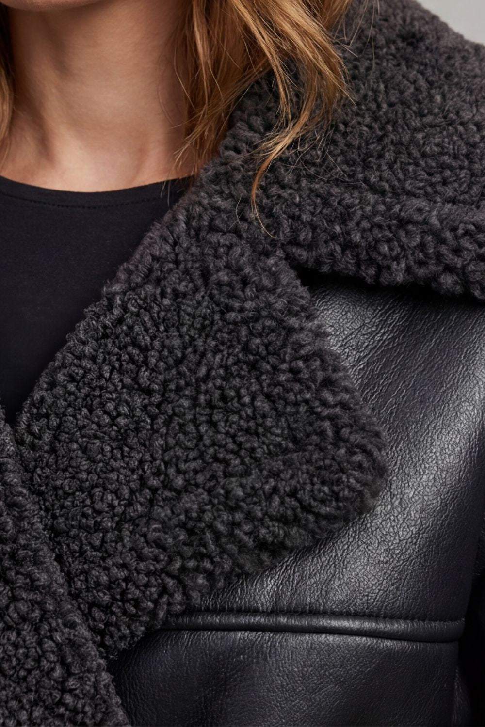 Giselle | Women's Oversized Belted Faux Shearling Coat