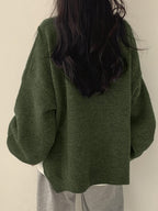 Marigold | Women's Oversized Crew Neck Sweater with Balloon Sleeves