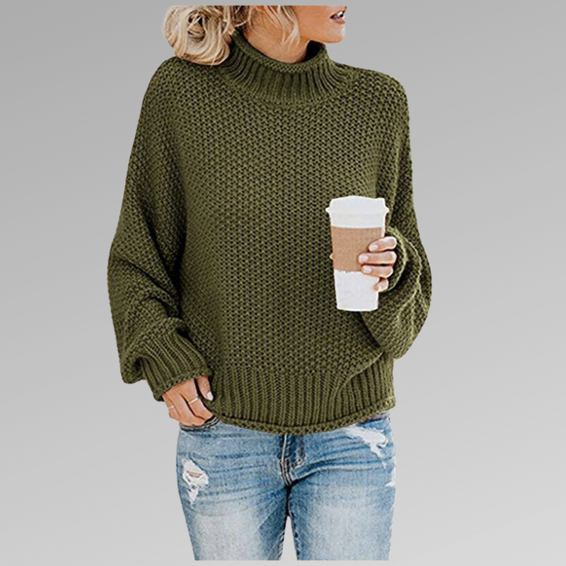 Valerianne | Women's Chunky Knit Turtleneck Sweater