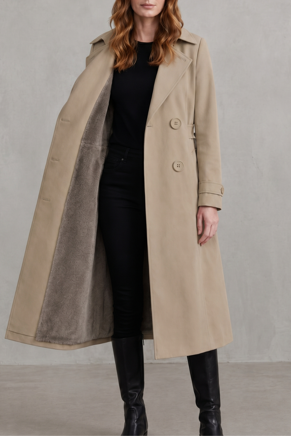 Carletta | Women's Faux Fur Double Breasted Winter Coat