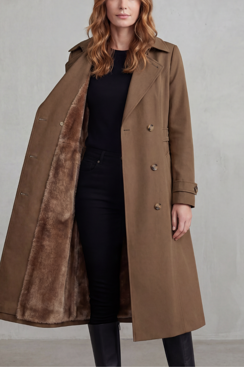 Carletta | Women's Faux Fur Double Breasted Winter Coat
