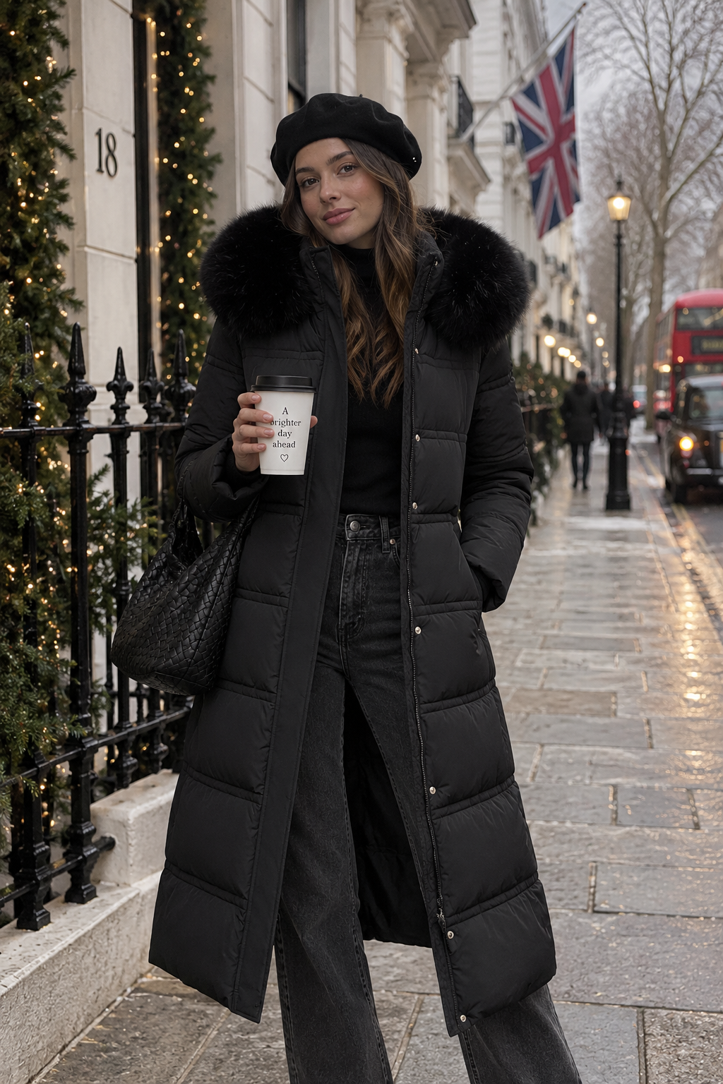 Lucia | Designer Winter Parka with Fur Hood