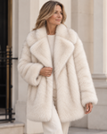 Brigitte | Women's Oversized Faux Fur Shawl Collar Jacket