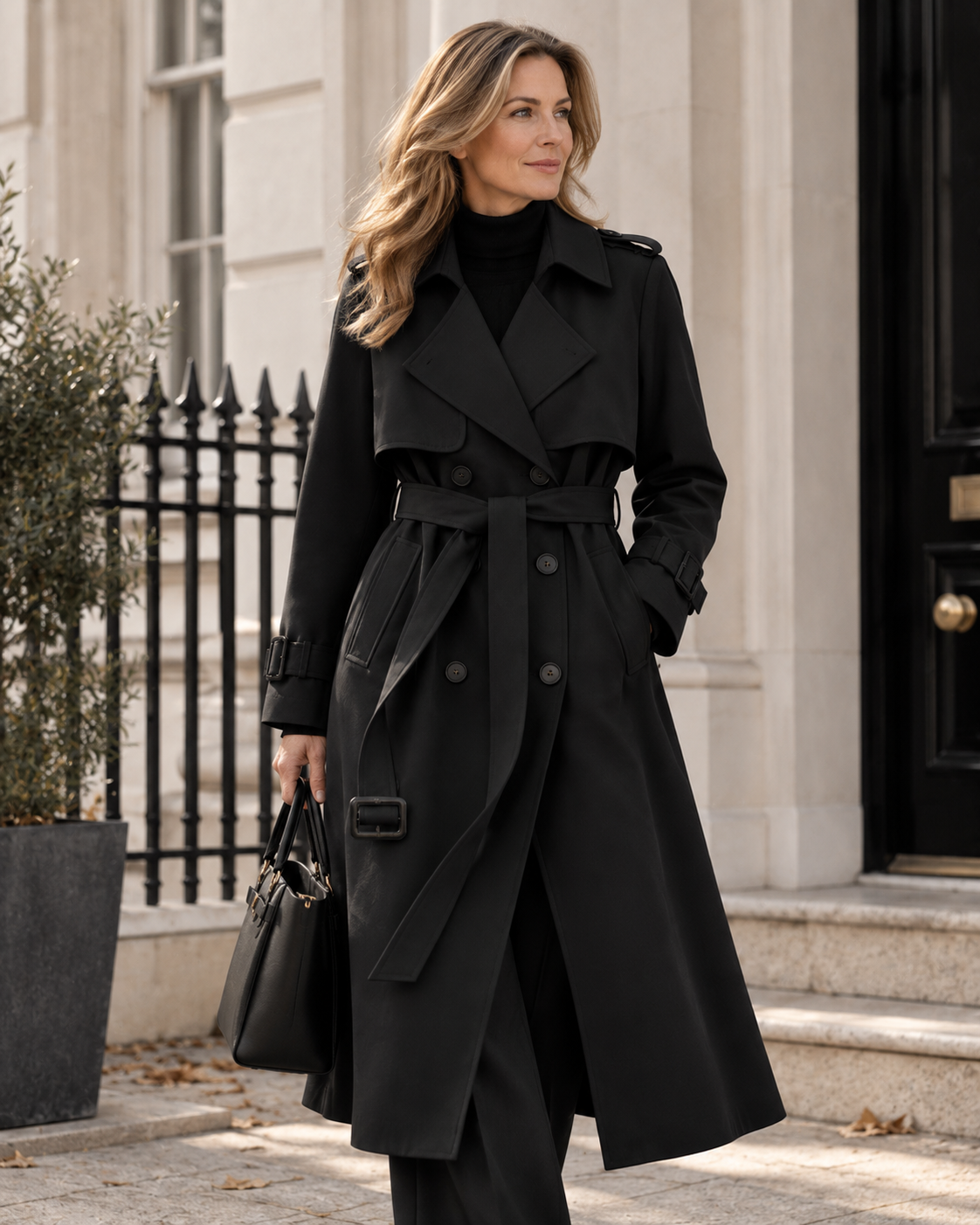 Renée | Women's Long Belted Trench Coat