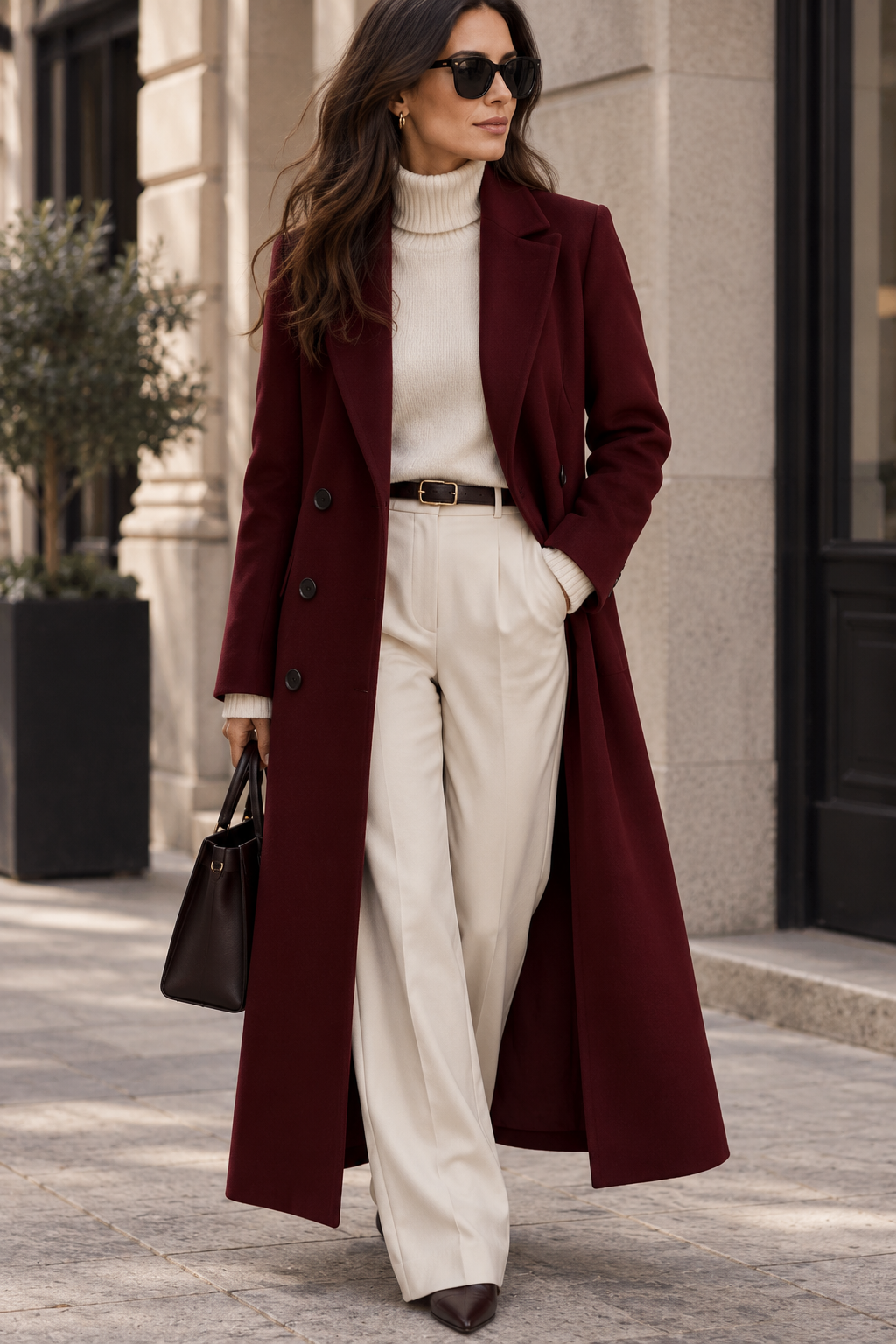 Valderine | Women's Tailored Long Wool Coat