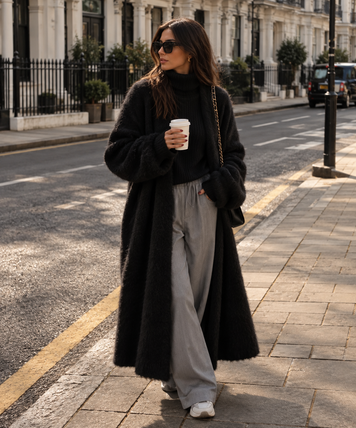 Claudine | Women's Open Knit Longline Coatigan