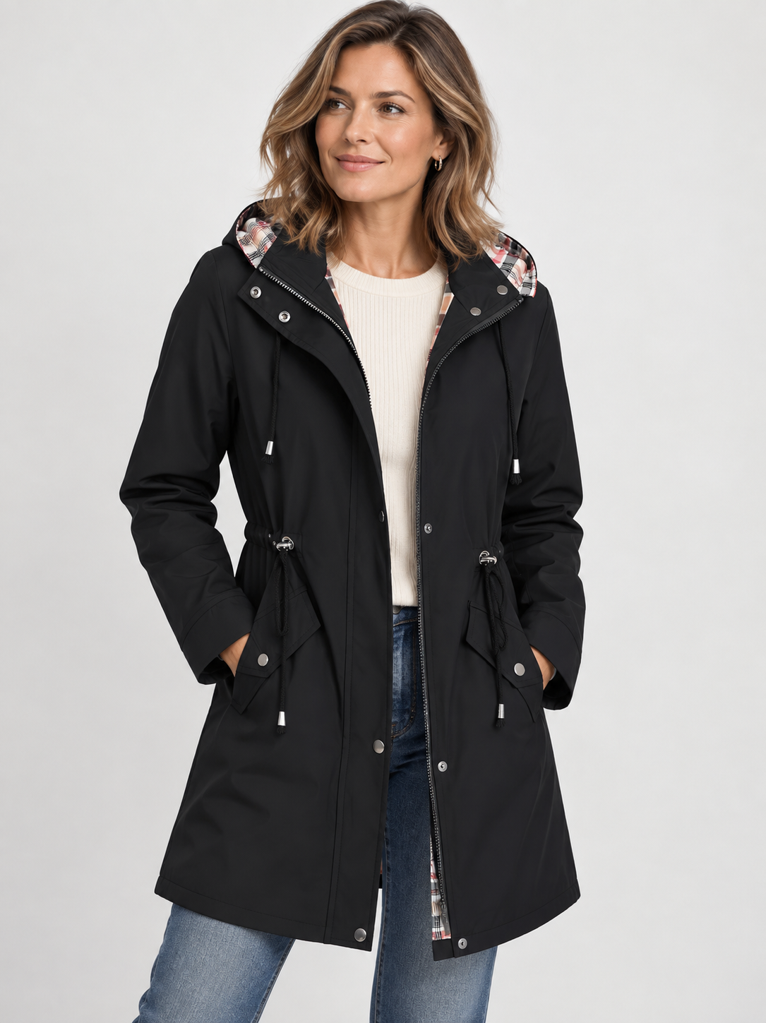 Petra | Women's 3-in-1 Hooded Zip Waterproof Trench Jacket