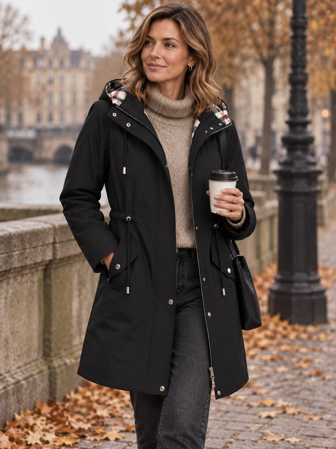 Petra | Women's 3-in-1 Hooded Zip Waterproof Trench Jacket