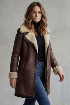 Everlyn | Women's Shearling Lined Leather Coat
