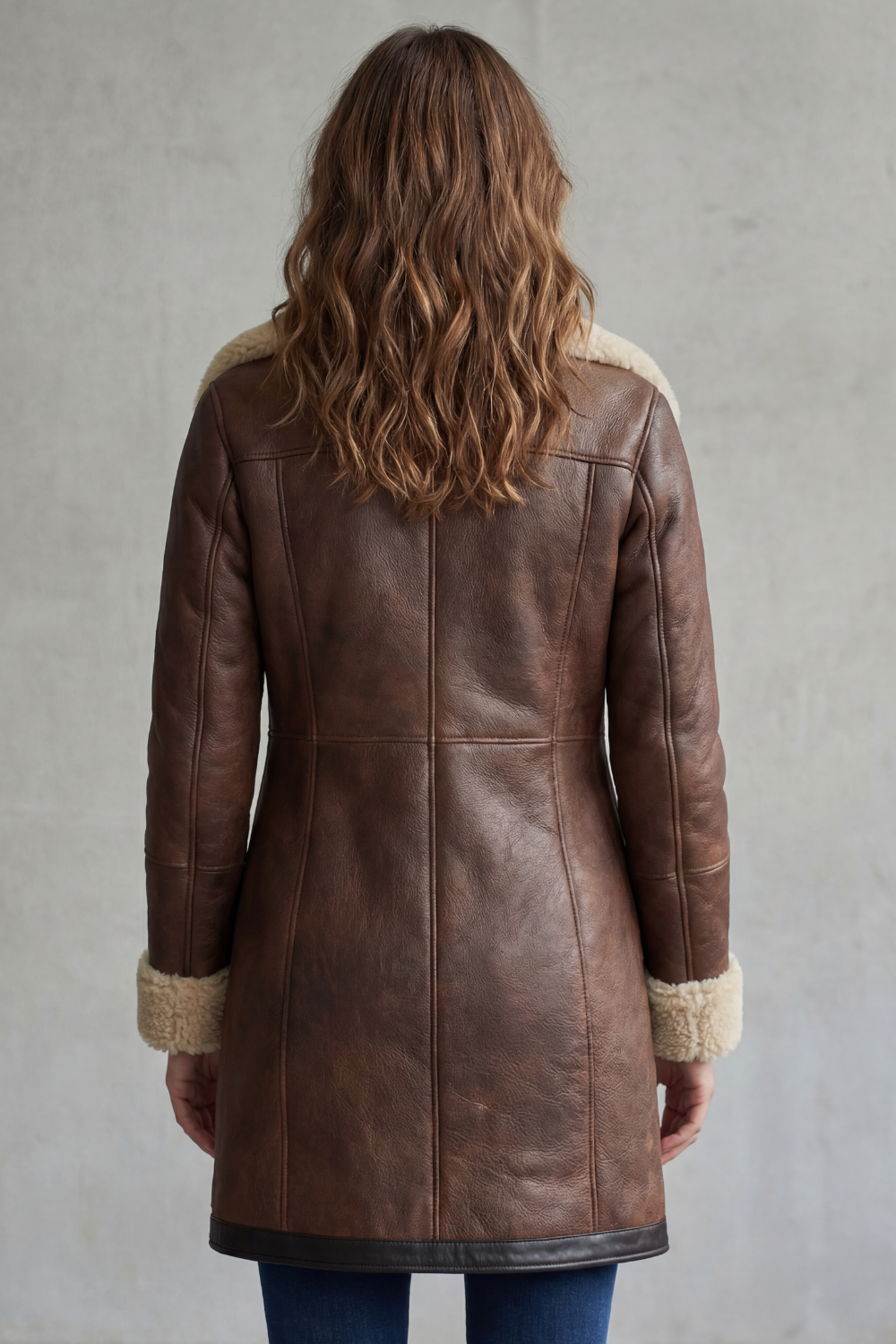 Everlyn | Women's Shearling Lined Leather Coat