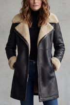 Everlyn | Women's Shearling Lined Leather Coat