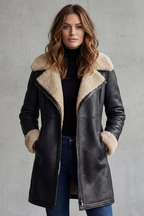 Everlyn | Women's Shearling Lined Leather Coat