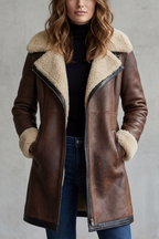 Everlyn | Women's Shearling Lined Leather Coat