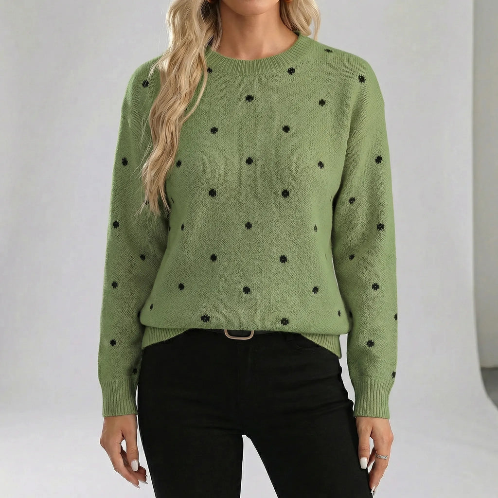 Women's Relaxed Fit Polka Dot Sweater - Crawleigh