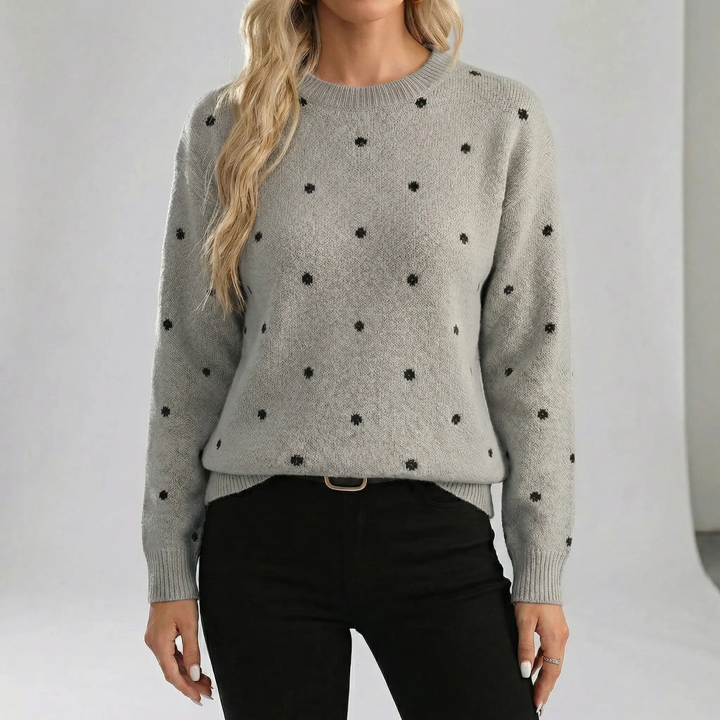 Women's Relaxed Fit Polka Dot Sweater - Crawleigh