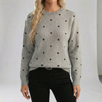 Women's Relaxed Fit Polka Dot Sweater - Crawleigh