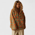 Delysanne | Women's Floral Print Fleece Quarter-Zip
