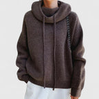 Tin | Women's Cowl Neck Sweater with Drawstring Collar