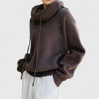 Tin | Women's Cowl Neck Sweater with Drawstring Collar