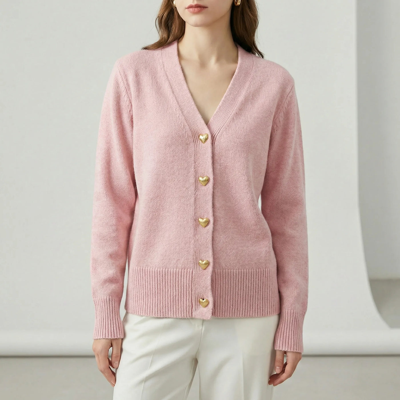 Women’s Knit Cardigan with Button Placket - Crawleigh