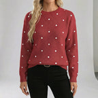 Women's Relaxed Fit Polka Dot Sweater - Crawleigh
