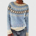 Elyvianne | Women's Fair Isle Crew Neck Sweater