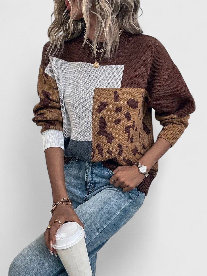 Teresina | Women's Cashmere Leopard Print Sweater