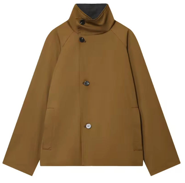 Cecile | Women's Reversible High Neck Cropped Trench Coat