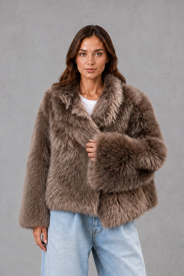 Arabella | Women's Oversized Collared Faux Fur Winter Coat