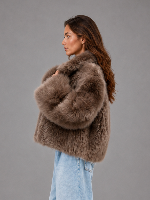 Arabella | Women's Oversized Collared Faux Fur Winter Coat