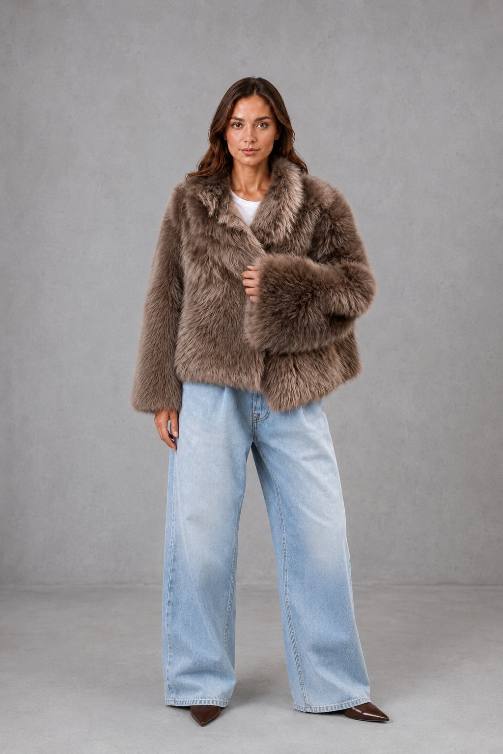 Arabella | Women's Oversized Collared Faux Fur Winter Coat