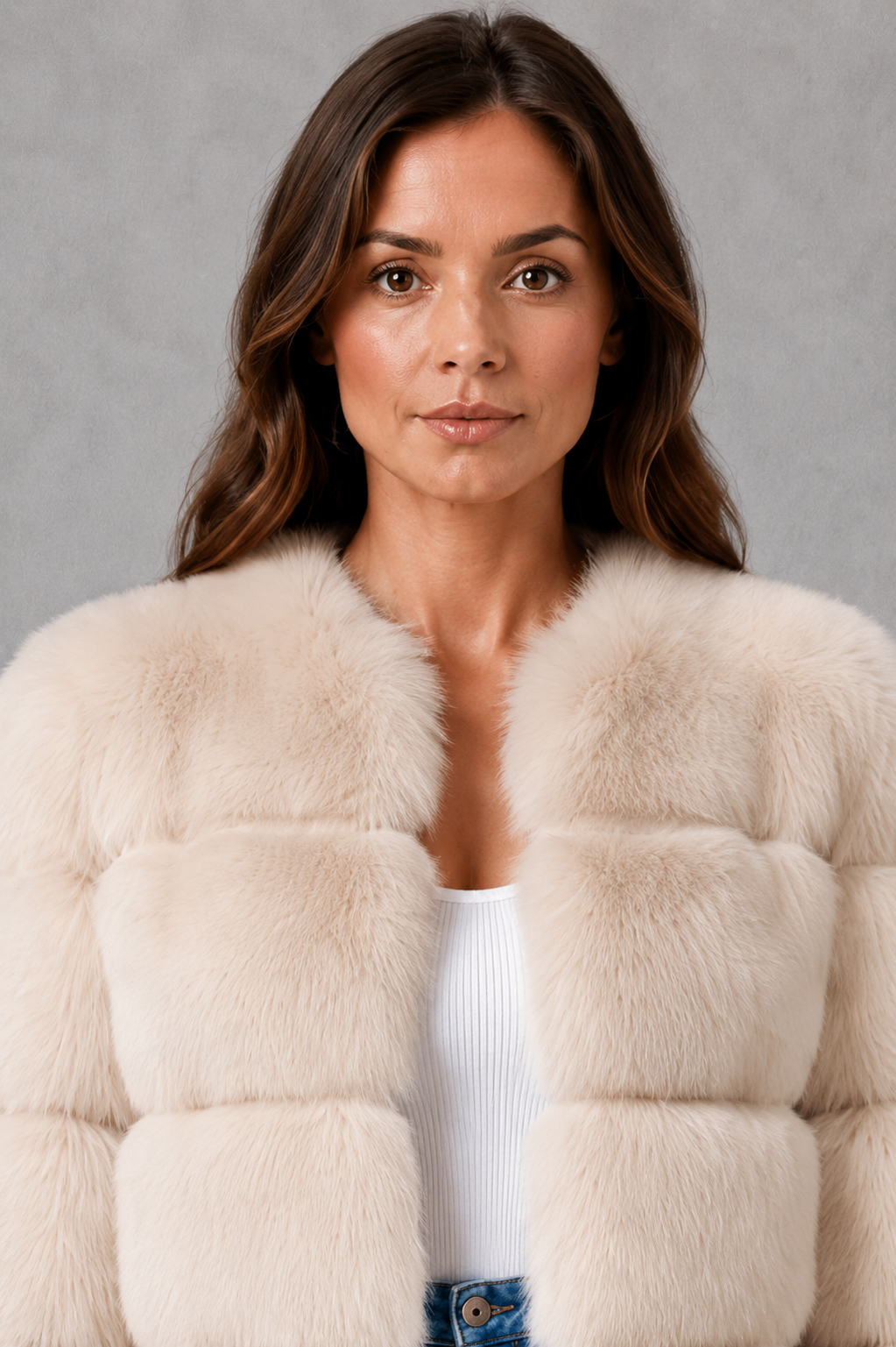 Sylvia | Women's Plush Collared Faux Fur Winter Jacket