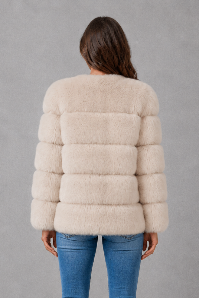 Sylvia | Women's Plush Collared Faux Fur Winter Jacket