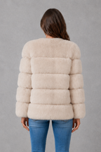 Sylvia | Women's Plush Collared Faux Fur Winter Jacket