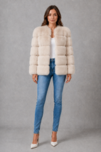 Sylvia | Women's Plush Collared Faux Fur Winter Jacket