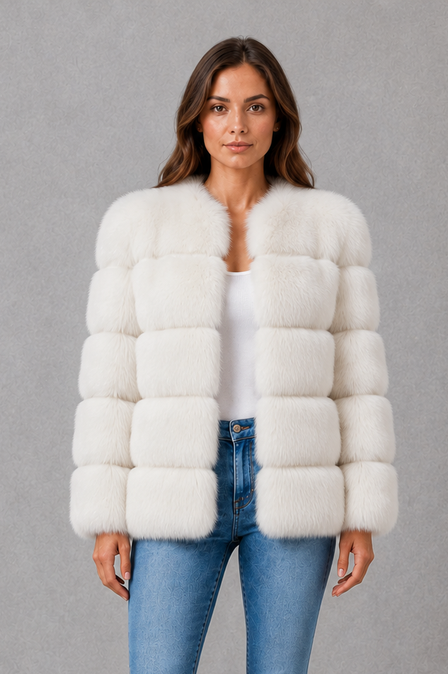 Sylvia | Women's Plush Collared Faux Fur Winter Jacket